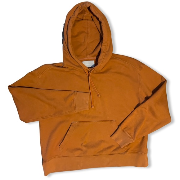 Everlane Tops - Everlane Boxy Cropped Hoodie Rust Orange Medium